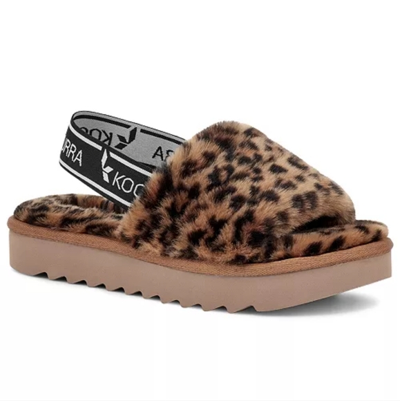 Koolaburra By UGGWomen's Fuzz'n II Cheetah Slippers Size 8 - Picture 1 of 6